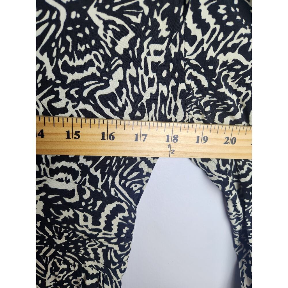 BA&SH Lia printed pleated crepe mini dress sz 8 3/4 sleeve beachy festival boho - Picture 10 of 12